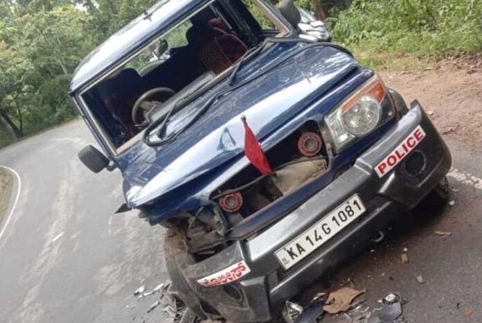 ಗೃಹ ಸಚಿವ ಆರಗ ಜ್ಞಾನೇಂದ್ರ ಅವರ ಬೆಂಗಾವಲು ಜೀಪ್ ಅಪಘಾತ