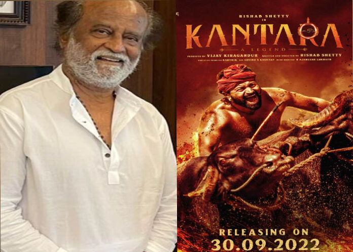 ರಿಷಭ್ ಶೆಟ್ಟಿ ಬೆನ್ನುತಟ್ಟಿ ಭೇಷ್ ಎಂದ ತಲೈವಾ