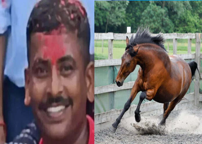 ಅಶ್ವಾರೋಹಣ ಸ್ಪರ್ಧೆಗೆ ತಯಾರಿ ನಡೆಸುತ್ತಿದ್ದ ಯೋಧನ ಹಣೆಗೆ ಒದ್ದ ಕುದುರೆ, ಯೋಧ ಸಾವು