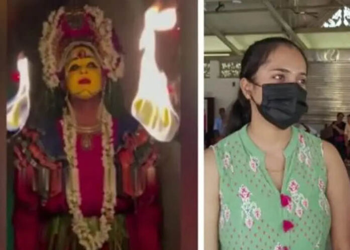 ಪಂಜುರ್ಲಿ ದೈವದ ವೇಷ ತೊಟ್ಟು ರೀಲ್ಸ್: ಧರ್ಮಸ್ಥಳಕ್ಕೆ ತೆರಳಿ ಕ್ಷಮೆ ಯಾಚಿಸಿದ ಯುವತಿ