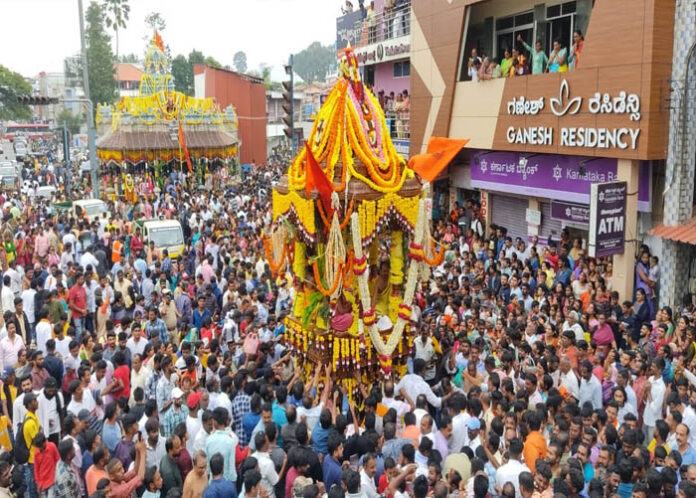 ಶ್ರದ್ಧಾಭಕ್ತಿಯ ನಡುವೆ ಮೇಳೈಸಿದ ಕುಶಾಲನಗರ ಗಣಪತಿ ರಥೋತ್ಸವ