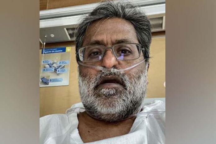 ಐಪಿಎಲ್ ಮಾಜಿ ಅಧ್ಯಕ್ಷ ಲಲಿತ್ ಮೋದಿಗೆ ಅನಾರೋಗ್ಯ: ಕೃತಕ ಆಮ್ಲಜನಕ ಅಳವಡಿಕೆ!