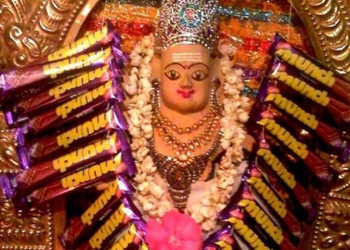 Munch Chocolate, Bala Subrahmanya, 'Manch Murugan' for God..