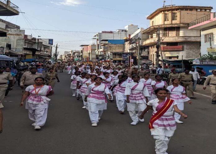 ಗಮನ ಸೆಳೆದ ರಾಷ್ಟ್ರಸೇವಿಕಾ ಸಮಿತಿಯ ಪಥಸಂಚಲನ